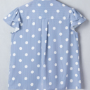  Alaina Pleated Ruffle Sleeve Shirt