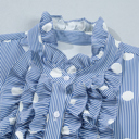  Alaina Pleated Ruffle Sleeve Shirt
