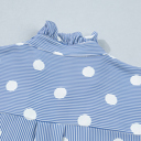  Alaina Pleated Ruffle Sleeve Shirt