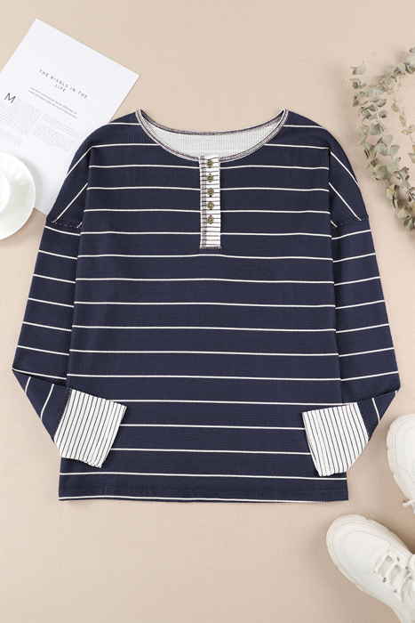 Alana Christmas Pattern Long Sleeve Top
