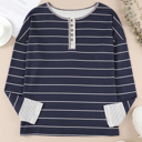 White Small Alana Christmas Pattern Long Sleeve Top