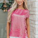  Alanna Metallic Cap Sleeve Top