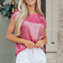  Alanna Metallic Cap Sleeve Top