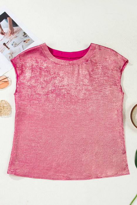 Alanna Metallic Cap Sleeve Top
