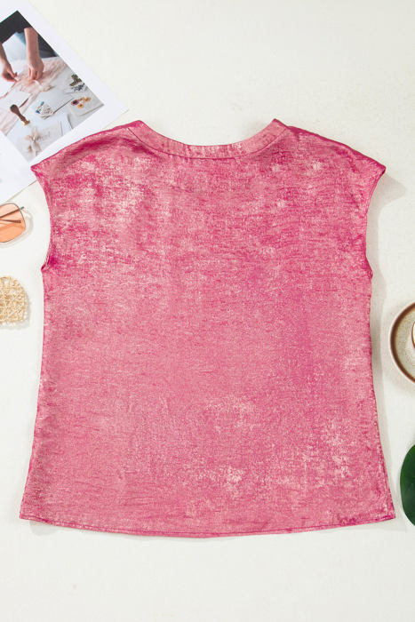 Alanna Metallic Cap Sleeve Top
