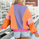 Aleia Exposed Stitching Oversize Top