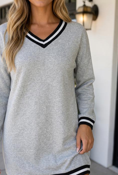 Alessandra Shirt Dress Long Sleeve Top