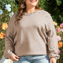  Alessia Plus Size Pearled Sweater