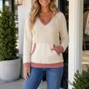White Small Alexandra Exposed Seam Hoodie