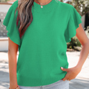  Alexis Ruffle Short Sleeve Sweater