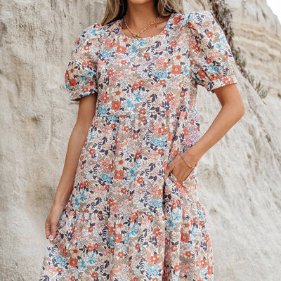 Aliana Bohemian Floral Mini Dress