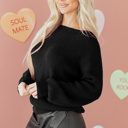  Alianna Backless Drop Shoulder Sweater