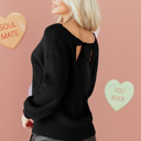  Alianna Backless Drop Shoulder Sweater