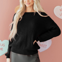  Alianna Backless Drop Shoulder Sweater