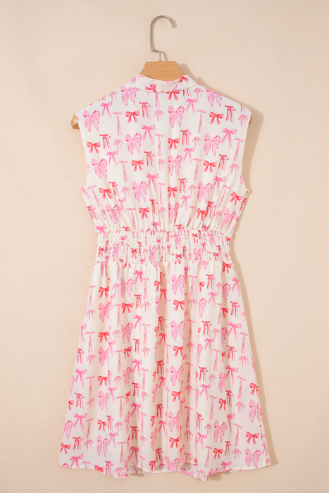 Alianna Sleeveless Bow Mini Dress
