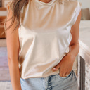  Alicia Metallic Tank Top