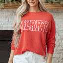  Aliella Letter Graphic Loose Long Sleeve Top