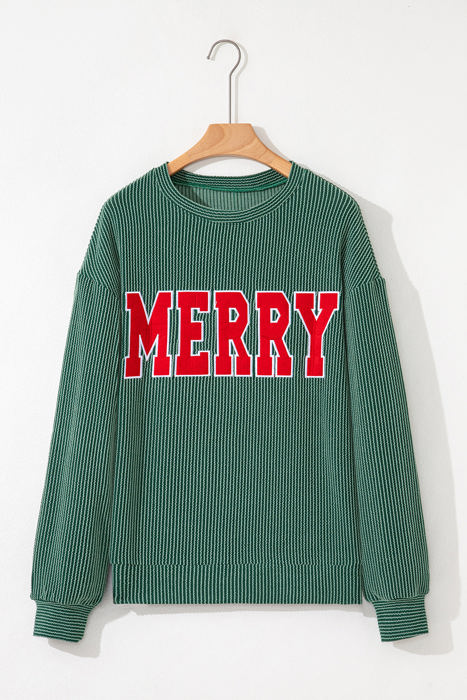 Aliella Letter Graphic Loose Long Sleeve Top