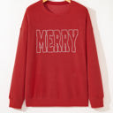  Aliella Letter Graphic Loose Long Sleeve Top