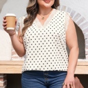Apricot 3X Alina Lace Trim Sleeveless PLUS Top