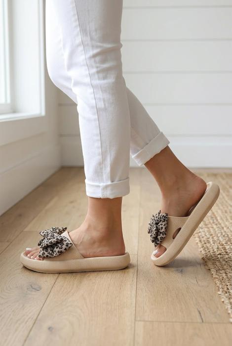 Alivia Cutout Textured Slippers