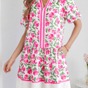  Aliya Block Trim Short Dress