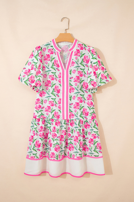Aliya Block Trim Short Dress