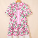  Aliya Block Trim Short Dress
