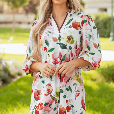 Aliya Half Sleeve Shift Dress