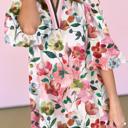  Aliya Half Sleeve Shift Dress