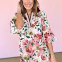  Aliya Half Sleeve Shift Dress