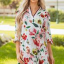  Aliya Half Sleeve Shift Dress