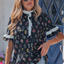  Aliya Short Sleeve Floral Shirt