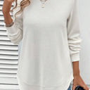  Allison Waffle Long Sleeve Top