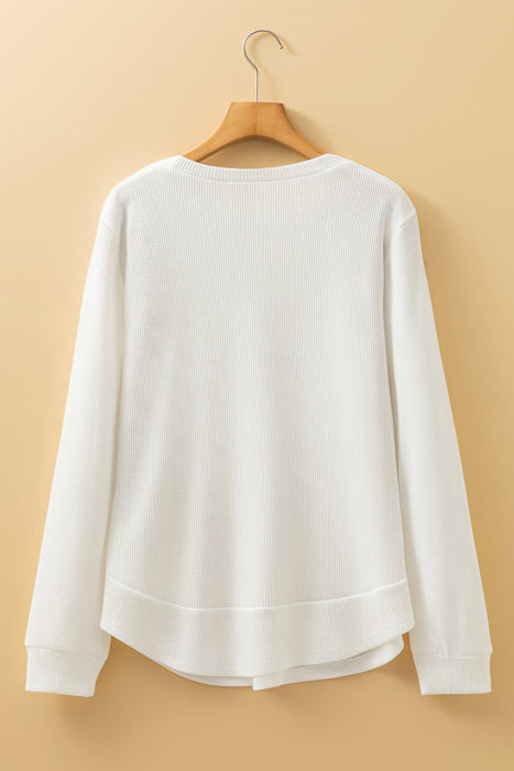 Allison Waffle Long Sleeve Top