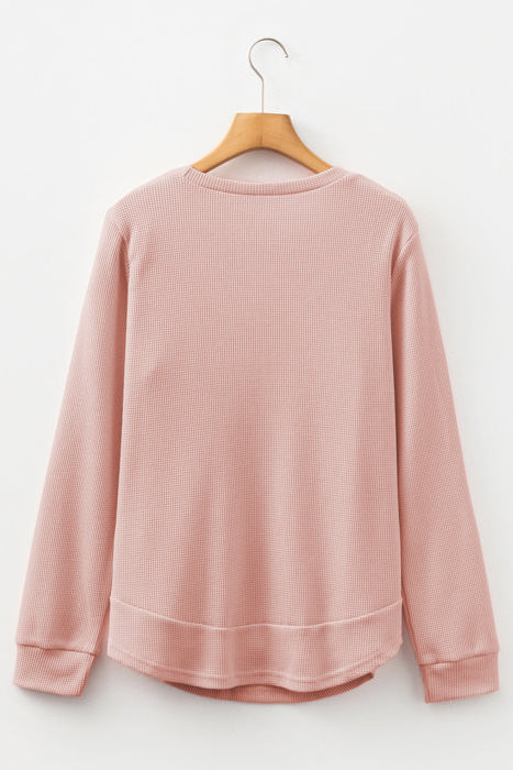 Allison Waffle Long Sleeve Top