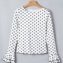  Alondrah Lettuce Trim Long Sleeve Top