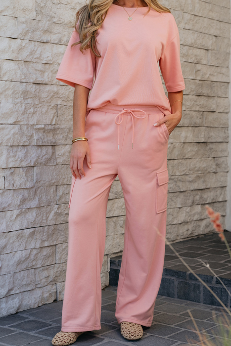 Alora Cargo Sweatpants Set T-Shirt