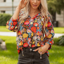  Amara Puff Sleeve Tied Blouse