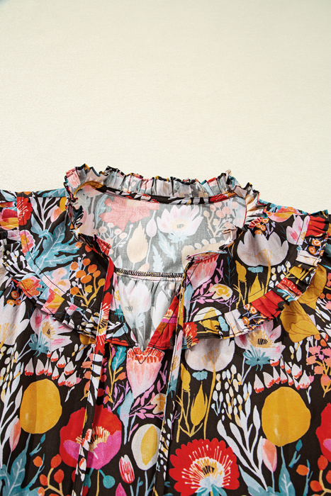 Amara Puff Sleeve Tied Blouse