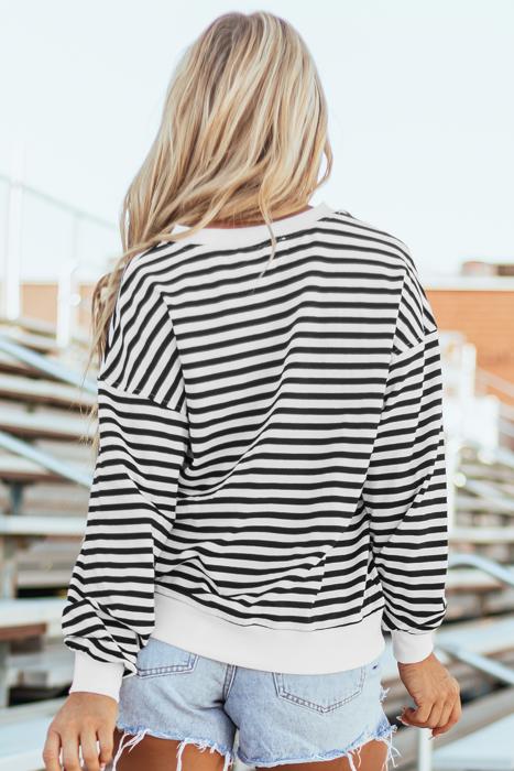 Amara Stripe Oversized Sweatshirt