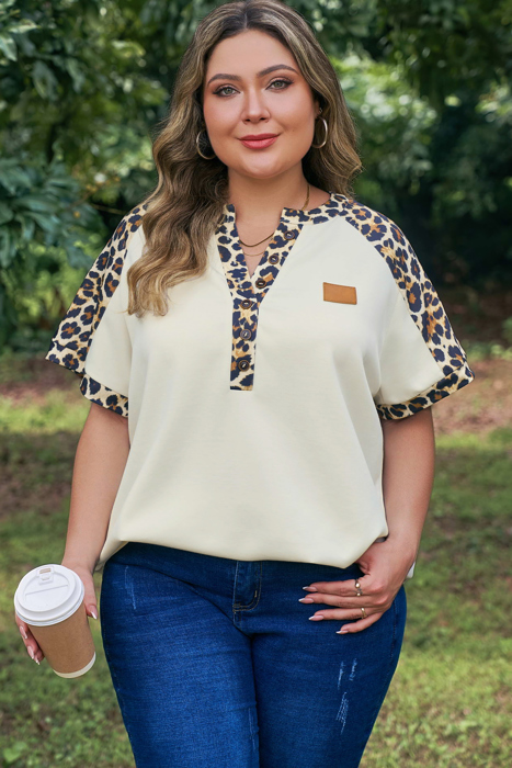 Amari Contrast Patchwork Polo PLUS Tee