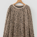  Amaya Textured Ribbed Trim Long Sleeve PLUS Top