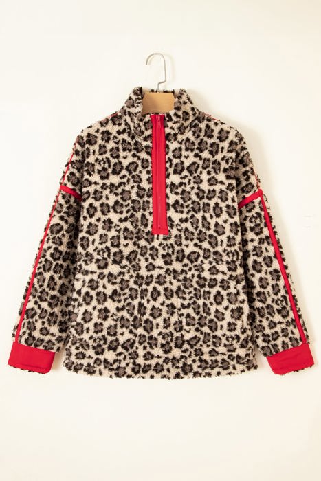 Amaya Zip Up Accents Sweatshirt