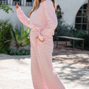  Amber Stripe Drop Shoulder Set