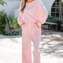 Pink Stripe Medium Amber Stripe Drop Shoulder Set