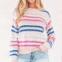  Amelia Patterned Drop Shoulder Sweater