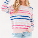  Amelia Patterned Drop Shoulder Sweater