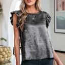  Amelia Ruffle Trim Sleeveless Top