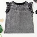  Amelia Ruffle Trim Sleeveless Top